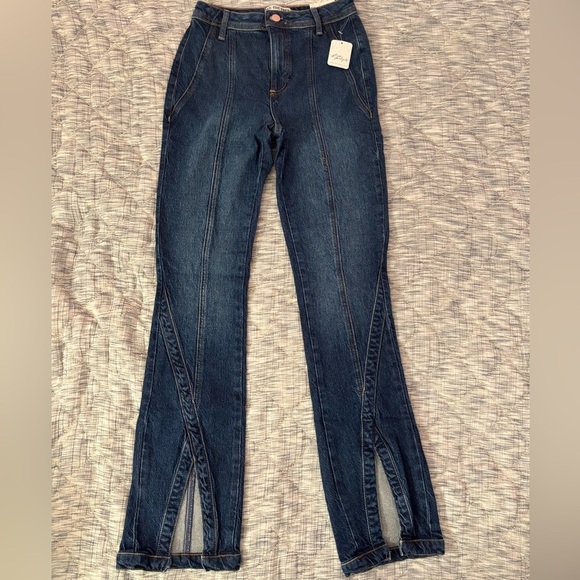 Free People High Rise Flare Jeans Sz 25 NWT | We The Free Curvy High Rise Jeans- - Picture 4 of 13